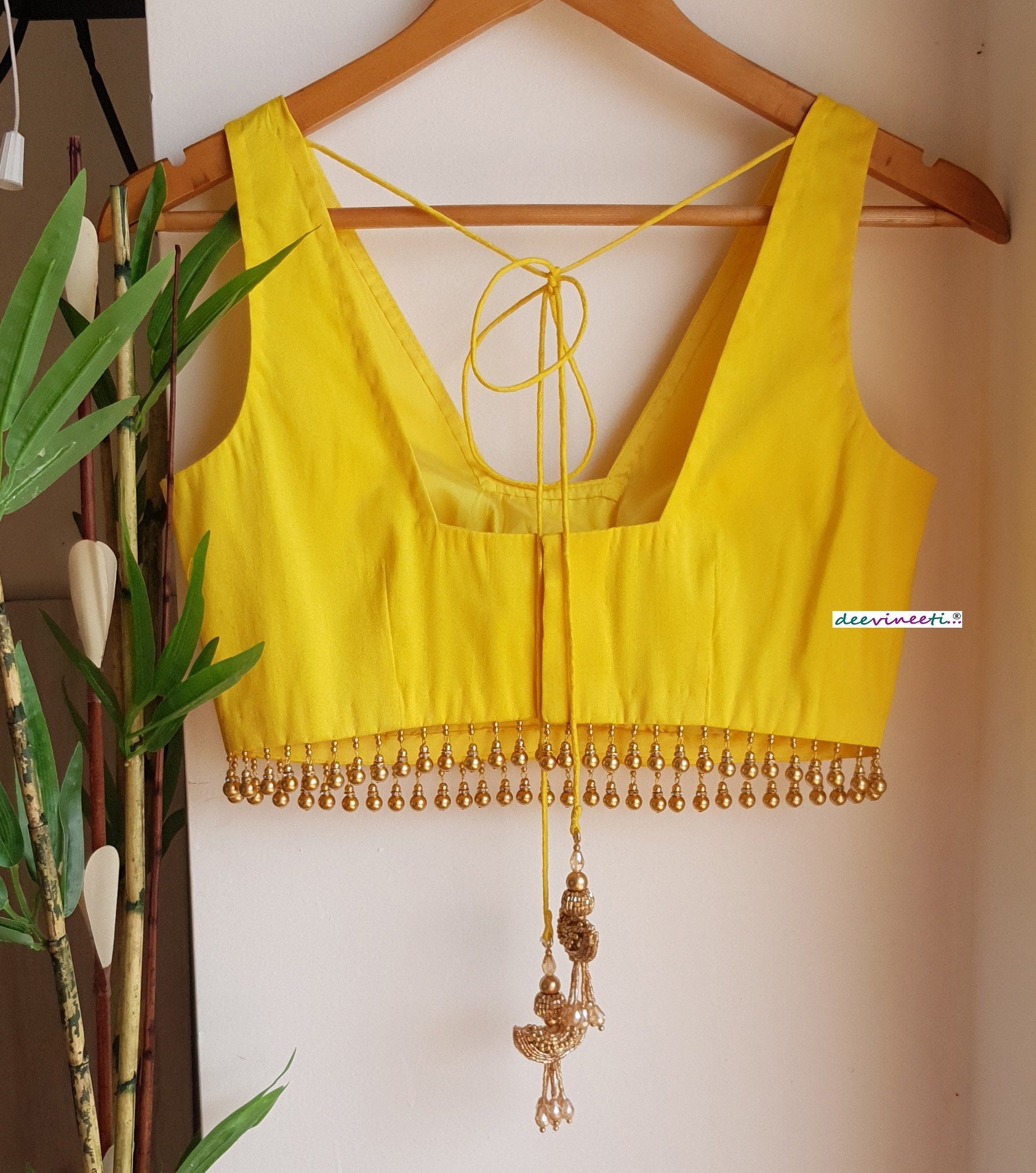 Raw Silk Trapeze Neck Blouse DVBL_291