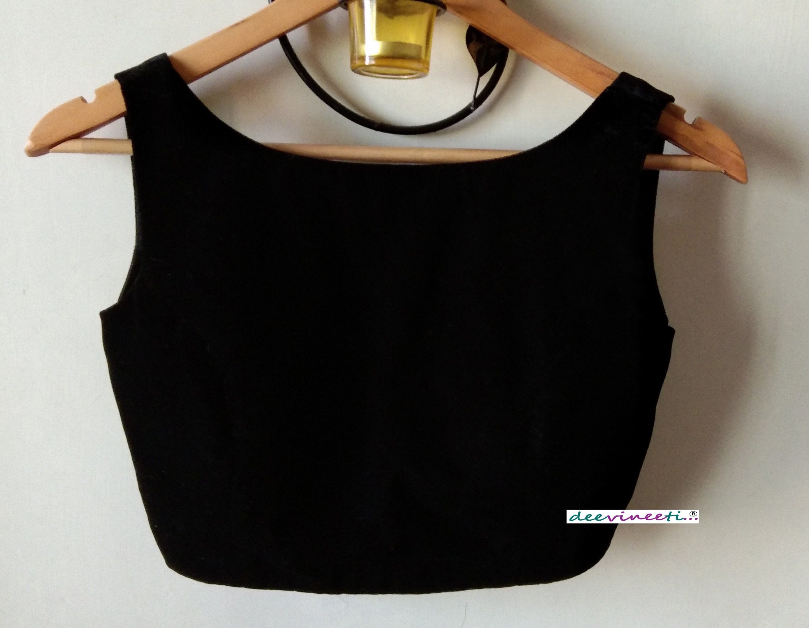 Velvet Blouse Boat Neck DVBL_017