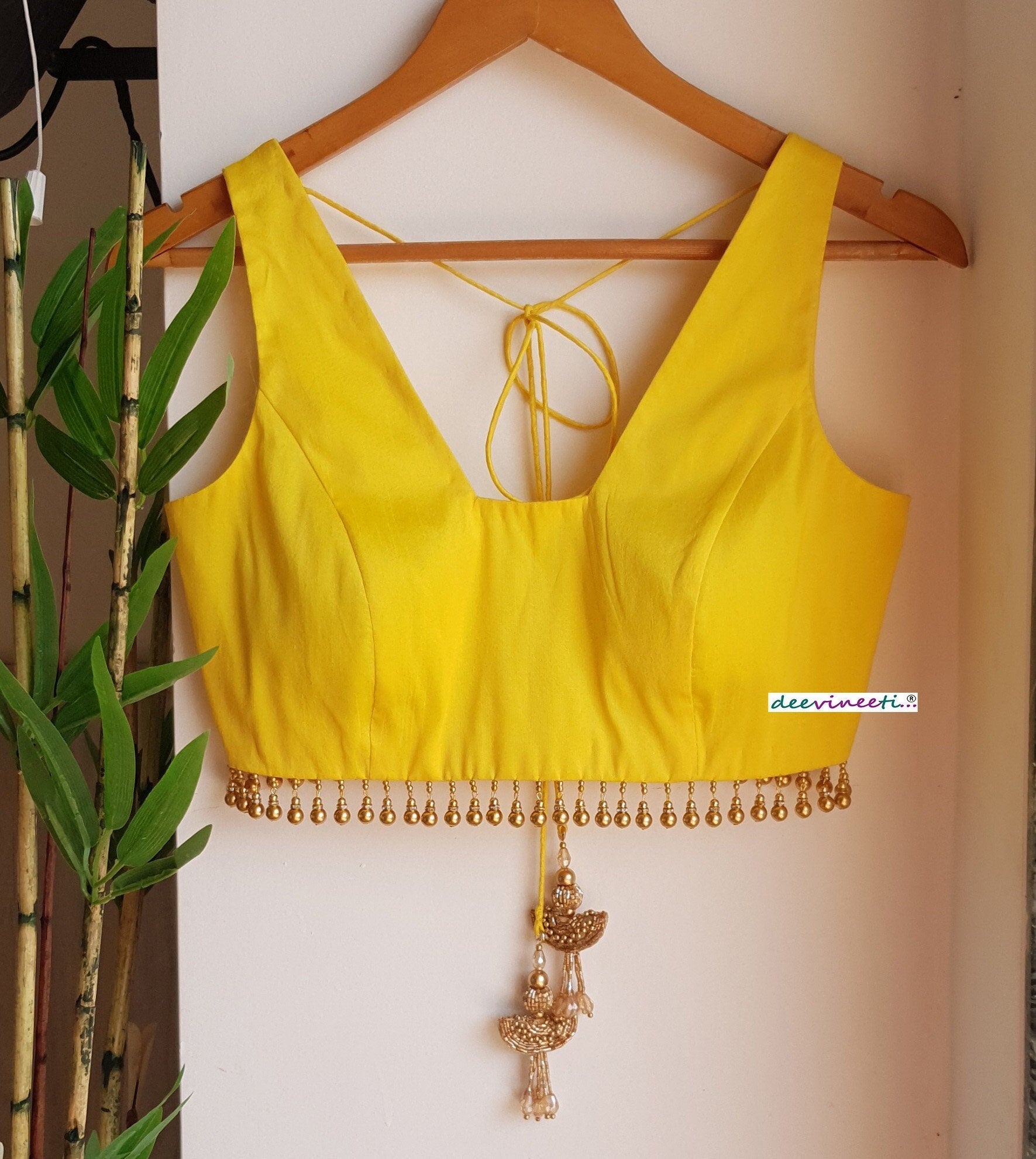 Raw Silk Trapeze Neck Blouse DVBL_291