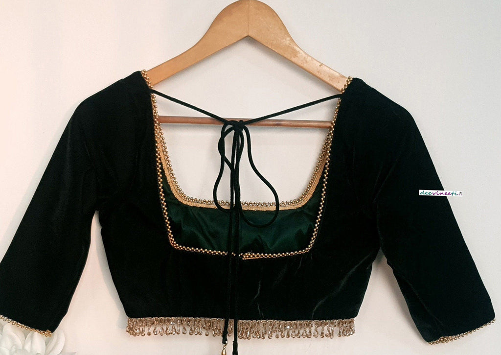 Velvet Square Neck Blouse DVBL_328