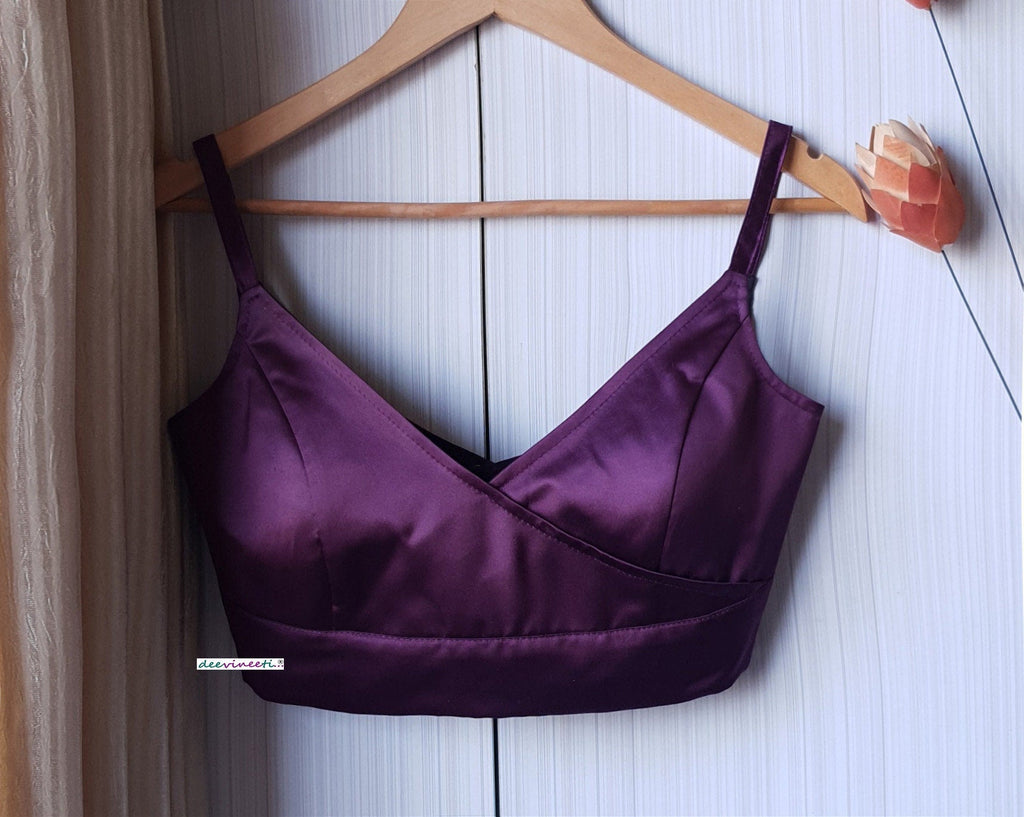 Satin Blouse V Neck DVBL_248