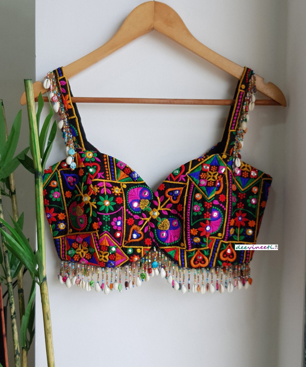 Embroidered Multicolor Dandiya Blouse DVBL_276