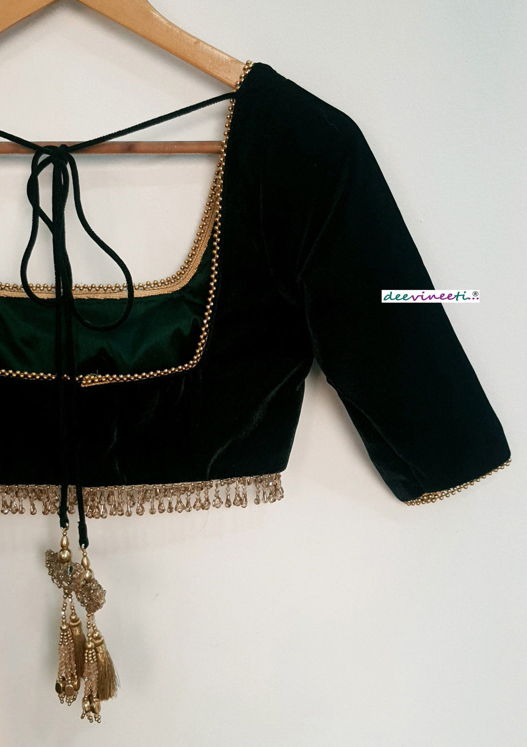 Velvet Square Neck Blouse DVBL_328