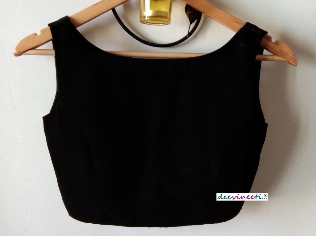 Velvet Blouse Boat Neck DVBL_017