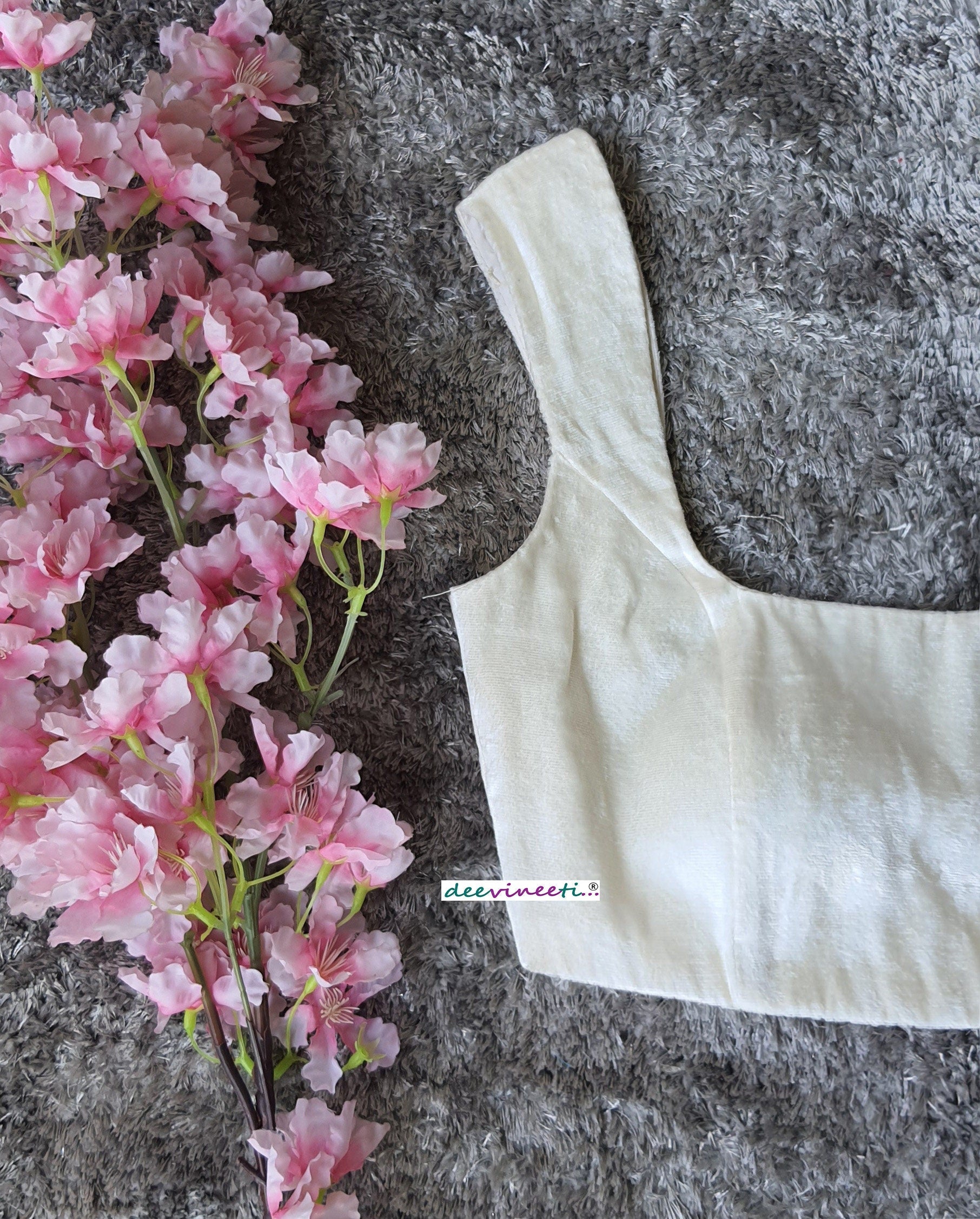 Velvet Blouse Sleeveless Broad Square Neck DVBL_219