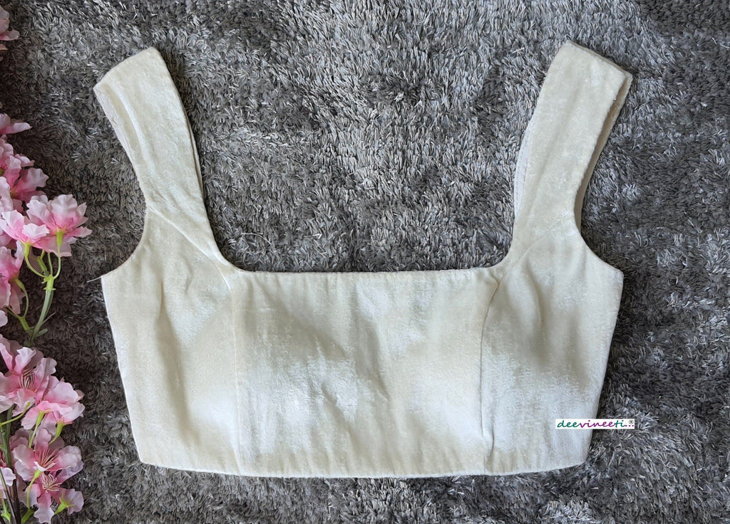 Velvet Blouse Sleeveless Broad Square Neck DVBL_219