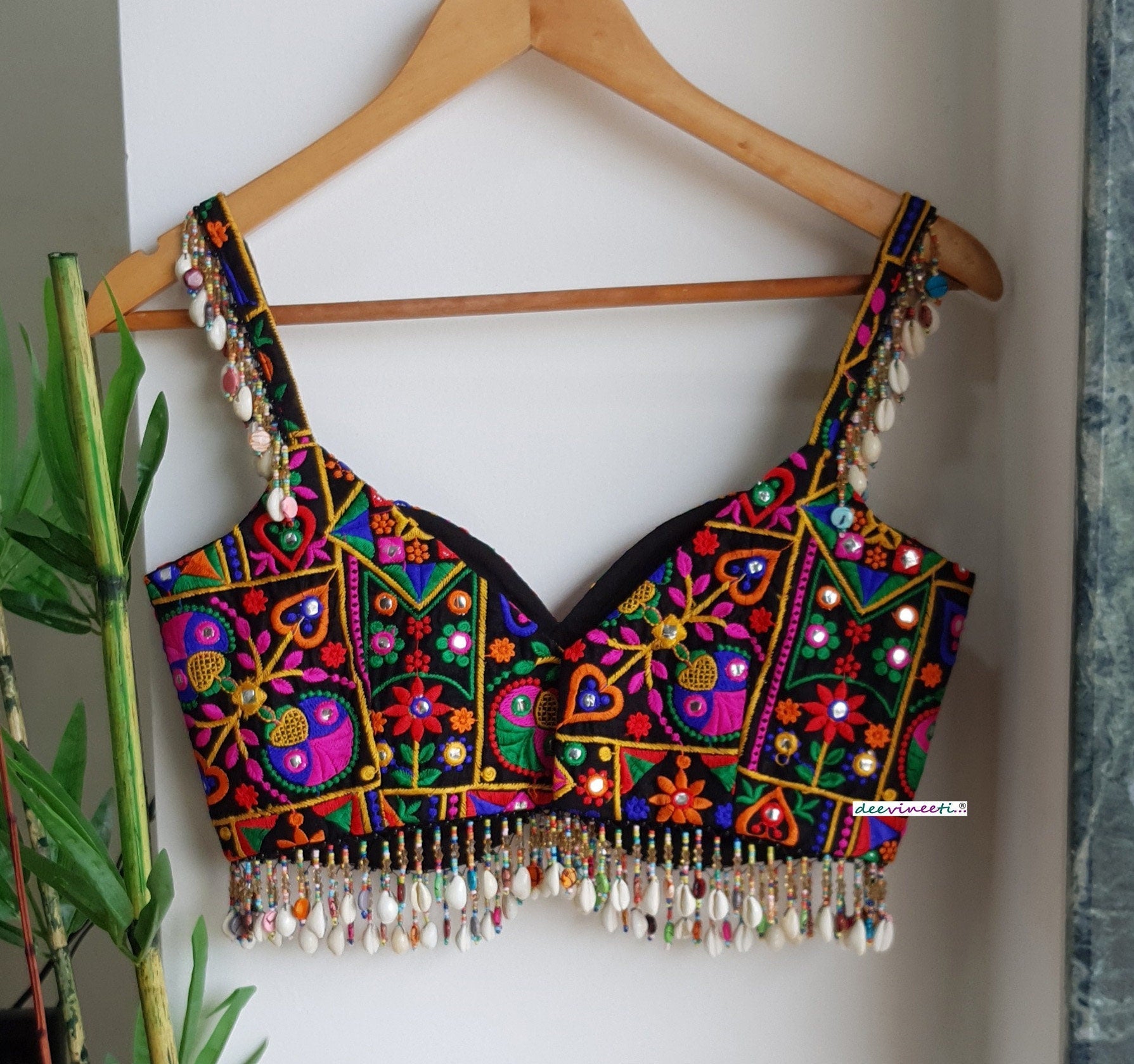 Embroidered Multicolor Dandiya Blouse DVBL_276