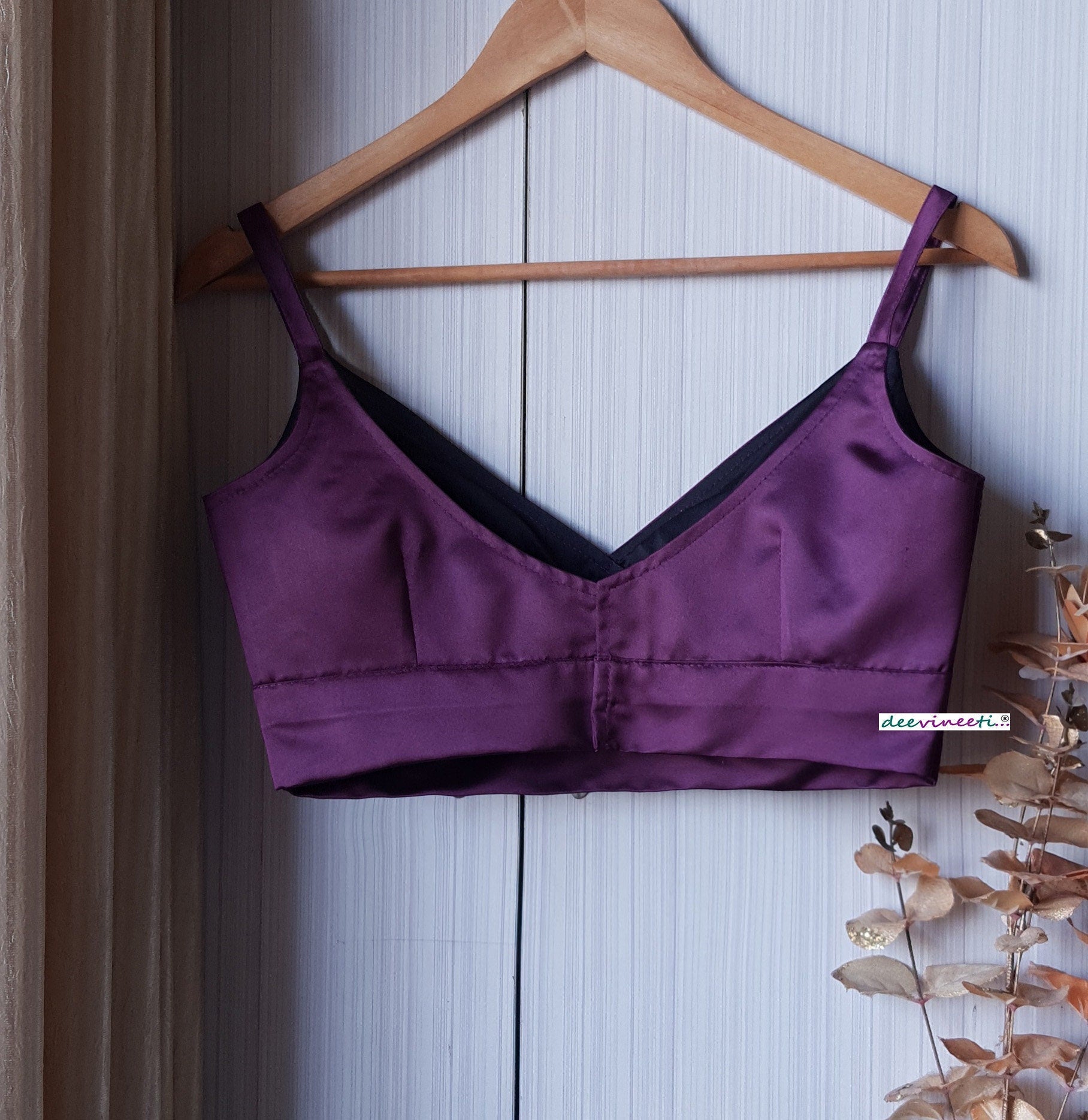 Satin Blouse V Neck DVBL_248
