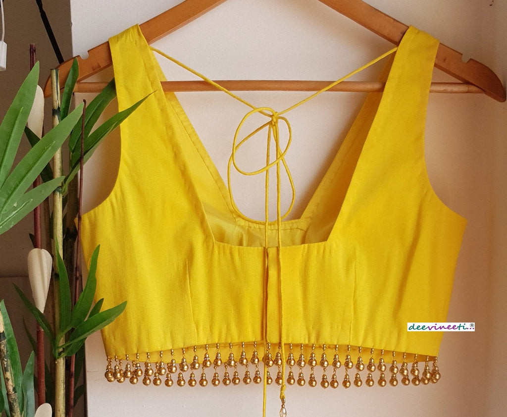 Raw Silk Trapeze Neck Blouse DVBL_291