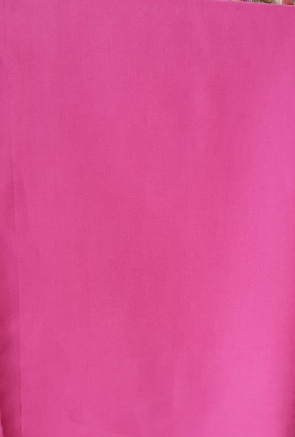 Modal Satin Hot Pink U Neck Blouse DVBL_019