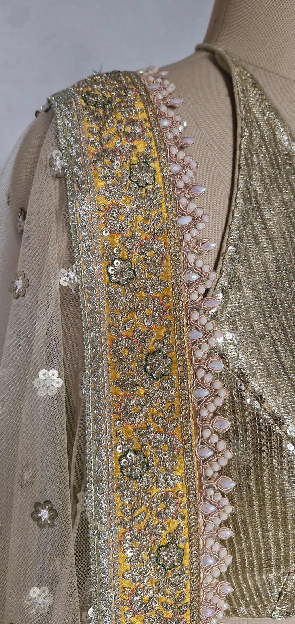 Gold Tissue Silk Lehenga Choli DVMTD_0252