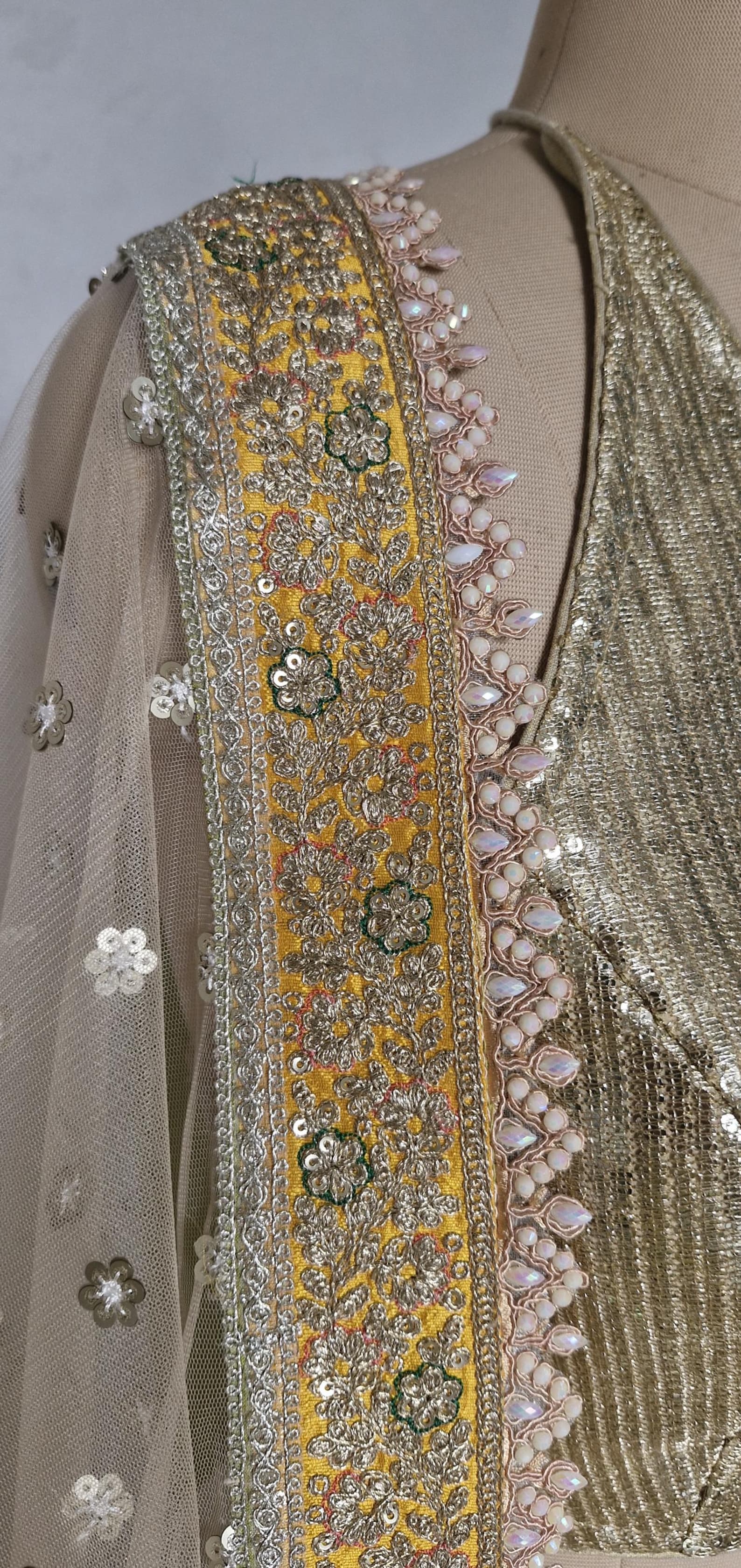 Gold Tissue Silk Lehenga Choli DVMTD_0252