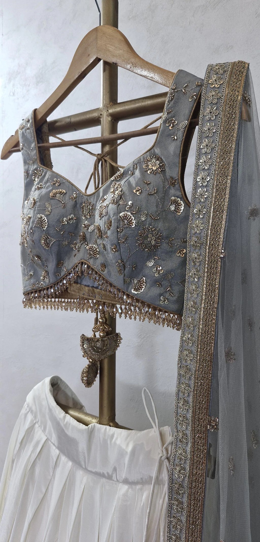 Grey and Ivory Lehenga Choli DVMTD_0303