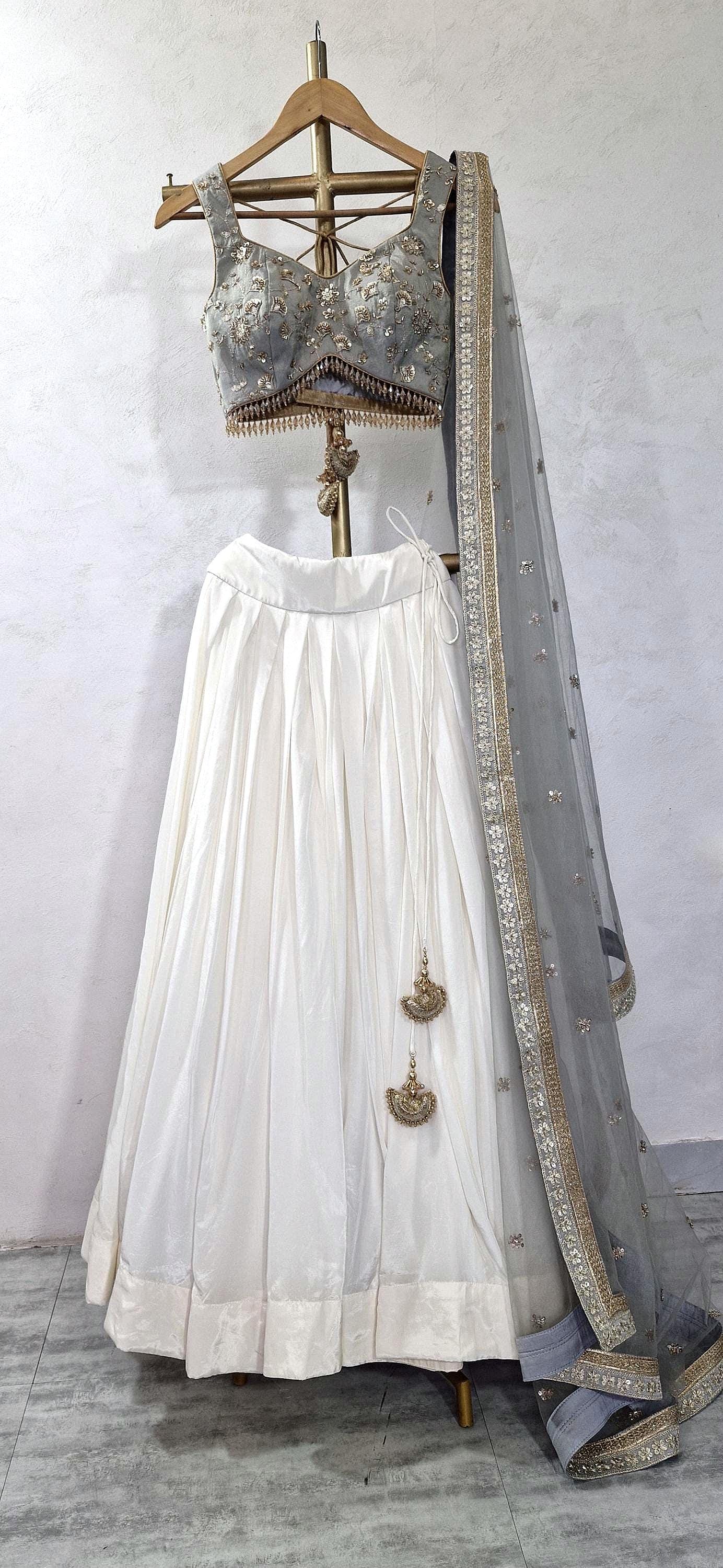 Grey and Ivory Lehenga Choli DVMTD_0303