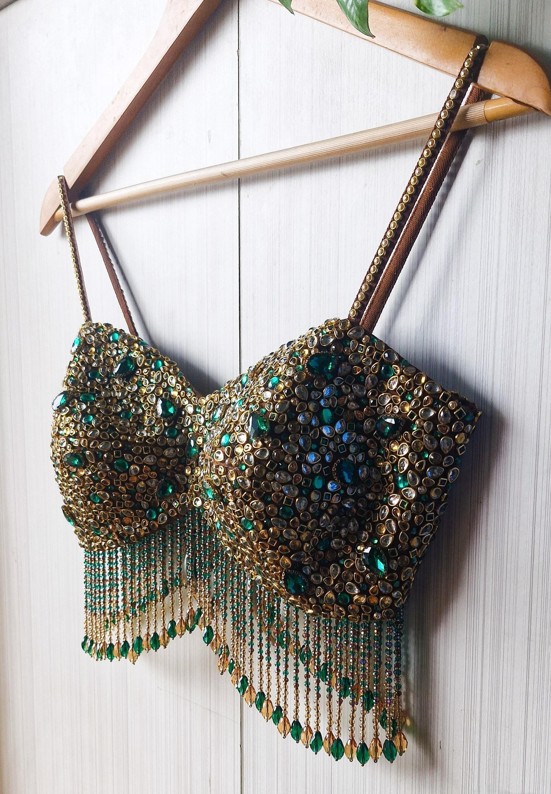 Beads & Kundan Embellishment Bejeweled Bralette DVBL_516