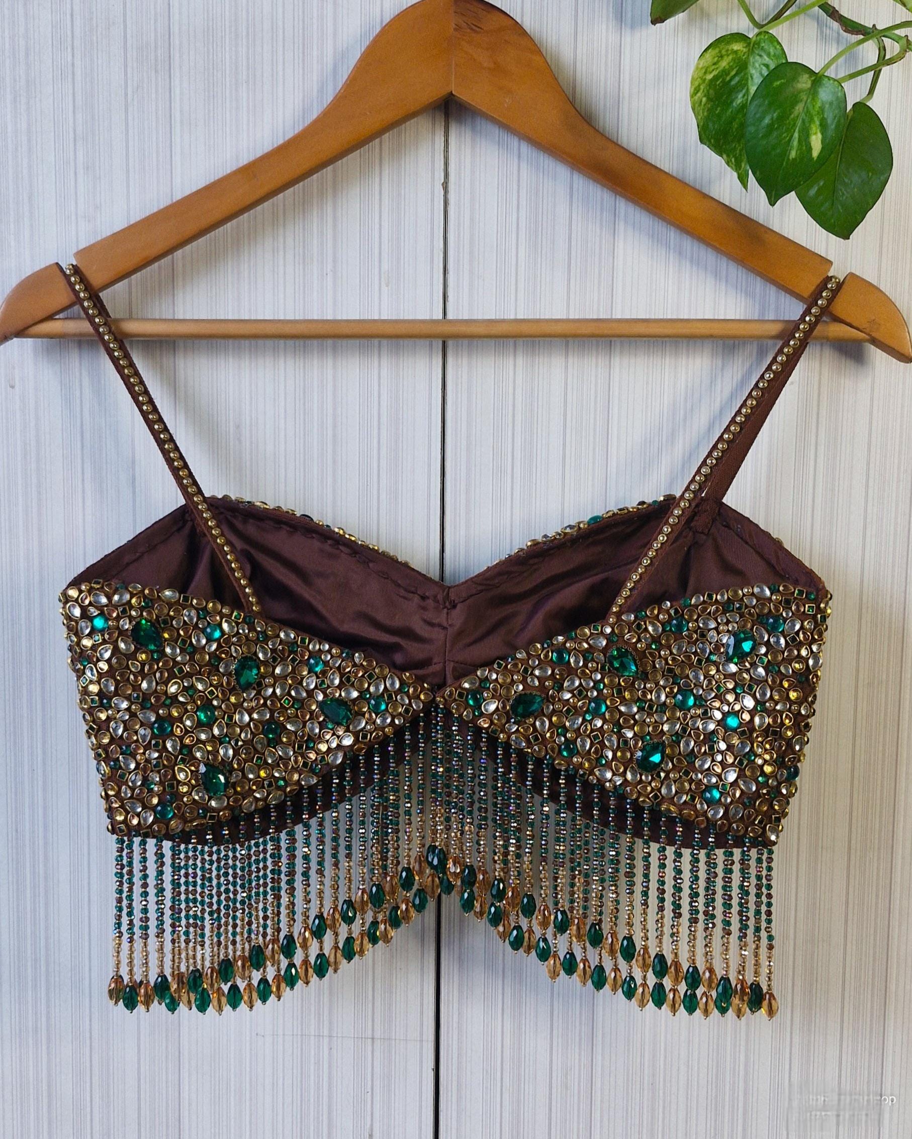 Beads & Kundan Embellishment Bejeweled Bralette DVBL_516
