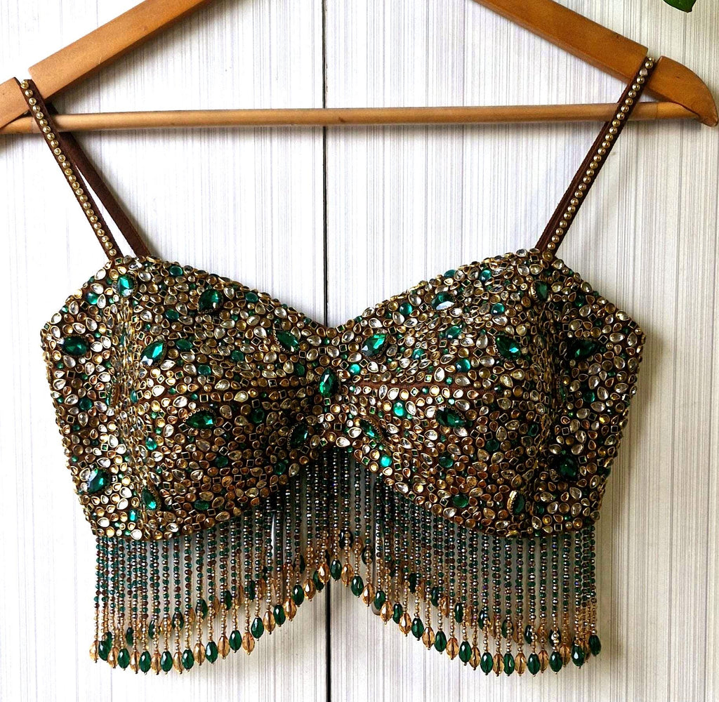 Beads & Kundan Embellishment Bejeweled Bralette DVBL_516