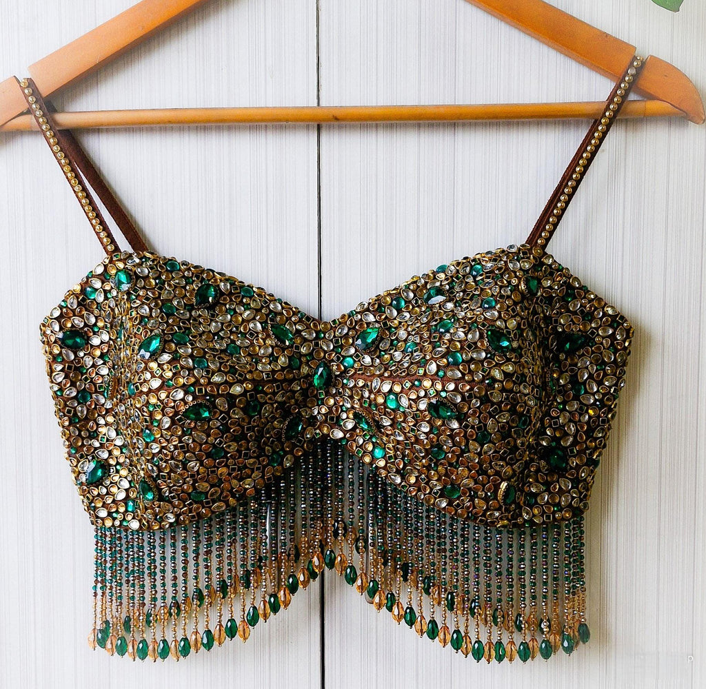 Beads & Kundan Embellishment Bejeweled Bralette DVBL_516
